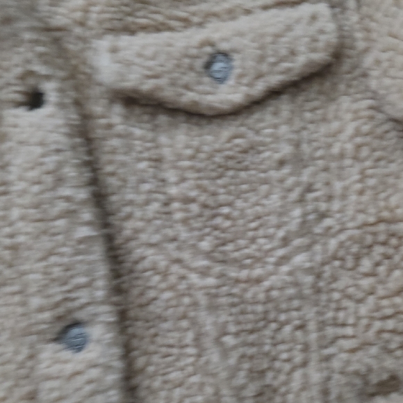 Y2k Hollister Beige Sherpa Jean Jacket - Picture 7 of 15